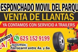 Desponchado Del Parque móvi y venta de llantas