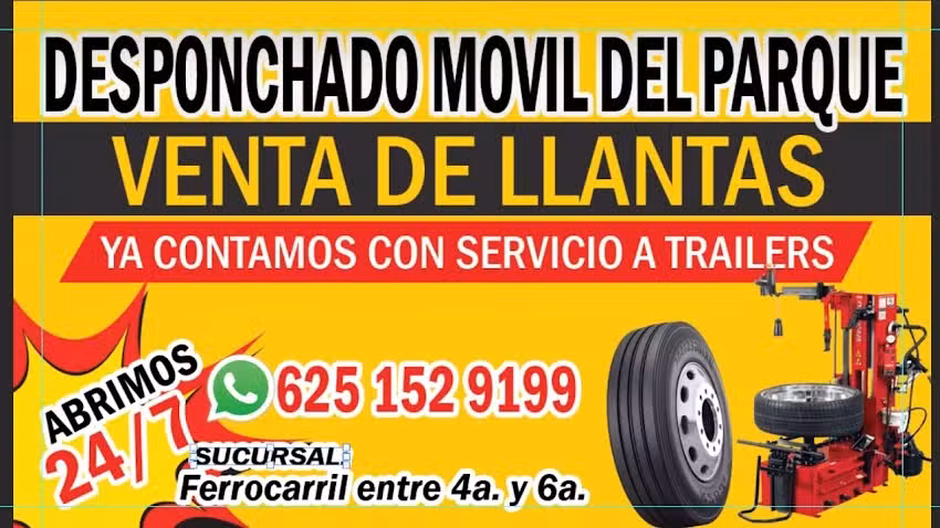 Desponchado Del Parque m&oacute;vi y venta de llantas