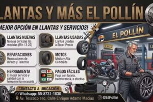 Llantera y vulcanizadora llantas y m&aacute;s el pollin