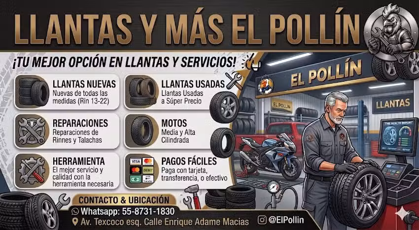 Llantera y vulcanizadora llantas y más el pollin