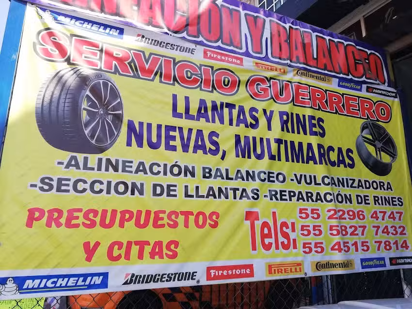 Rines y Llantas servicio guerrero