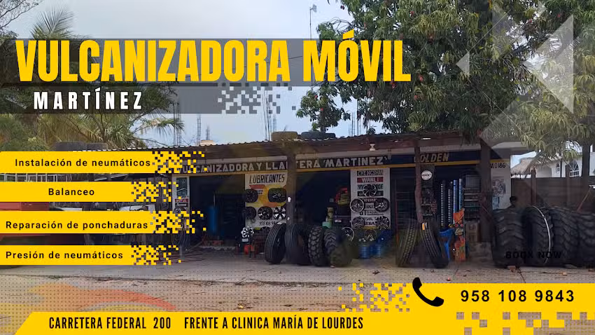 Vulcanizadora M&oacute;vil y llantera &ldquo;Mart&iacute;nez&rdquo;